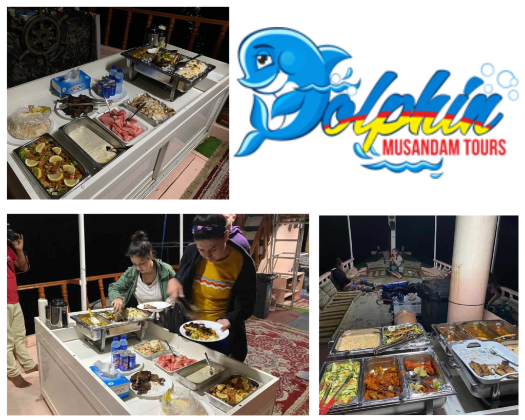 Activities and food on Musandam Overnight Dhow Cruise Tour - Dolphin Musandam Tours